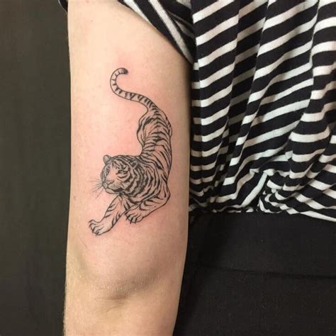 Small tiger tattoo for women